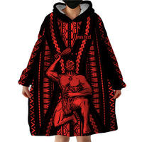 Custom Maori Fathers Day New Zealand Wearable Blanket Hoodie Aroha Ahau Ki A Koe Papa - Red - Wonder Print Shop