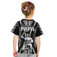 Maori Fathers Day New Zealand Kid T Shirt Aroha Ahau Ki A Koe Papa - Black - Wonder Print Shop