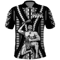 Maori Fathers Day New Zealand Polo Shirt Aroha Ahau Ki A Koe Papa - Black - Wonder Print Shop
