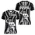 Maori Fathers Day New Zealand Women V Neck T Shirt Aroha Ahau Ki A Koe Papa - Black - Wonder Print Shop