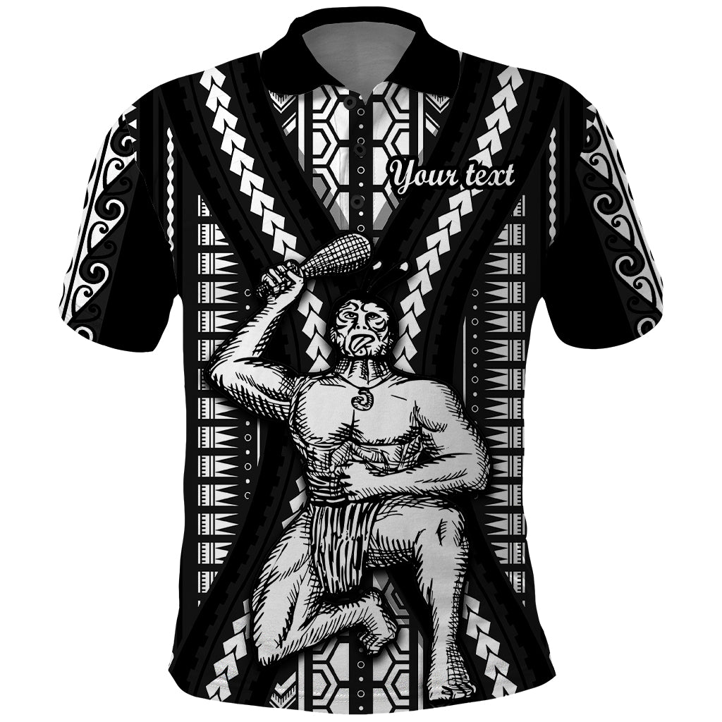 Custom Maori Fathers Day New Zealand Polo Shirt Aroha Ahau Ki A Koe Papa - Black - Wonder Print Shop