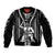 Custom Maori Fathers Day New Zealand Sleeve Zip Bomber Jacket Aroha Ahau Ki A Koe Papa - Black - Wonder Print Shop