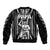 Custom Maori Fathers Day New Zealand Sleeve Zip Bomber Jacket Aroha Ahau Ki A Koe Papa - Black - Wonder Print Shop