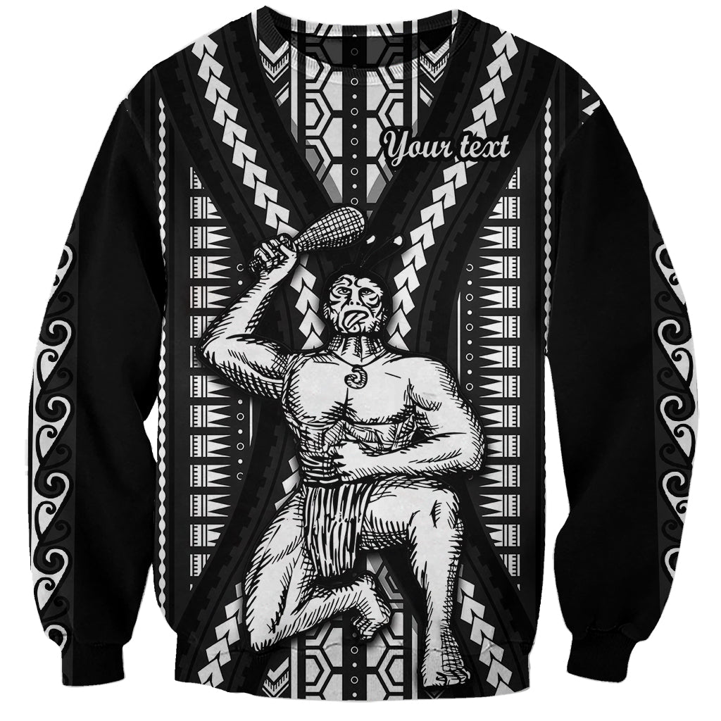 Custom Maori Fathers Day New Zealand Sweatshirt Aroha Ahau Ki A Koe Papa - Black - Wonder Print Shop