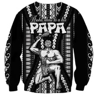 Custom Maori Fathers Day New Zealand Sweatshirt Aroha Ahau Ki A Koe Papa - Black - Wonder Print Shop