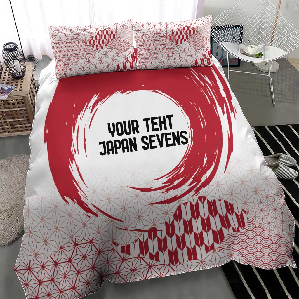 Custom Japan Sevens Bedding Set Japanese Rising Sun with Hemp Leaf Pattern LT9 - Wonder Print Shop
