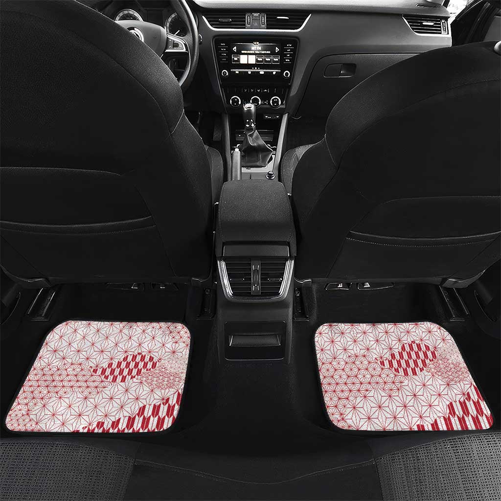 Custom Japan Sevens Car Mats Japanese Rising Sun with Hemp Leaf Pattern LT9 - Wonder Print Shop