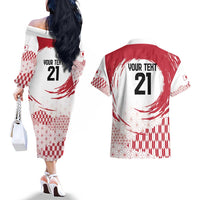 Custom Japan Sevens Couples Matching Off The Shoulder Long Sleeve Dress and Hawaiian Shirt Japanese Rising Sun with Hemp Leaf Pattern LT9 - Wonder Print Shop