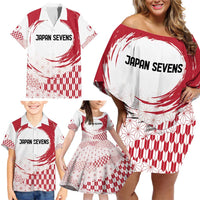 Custom Japan Sevens Family Matching Off Shoulder Short Dress and Hawaiian Shirt Japanese Rising Sun with Hemp Leaf Pattern LT9 - Wonder Print Shop