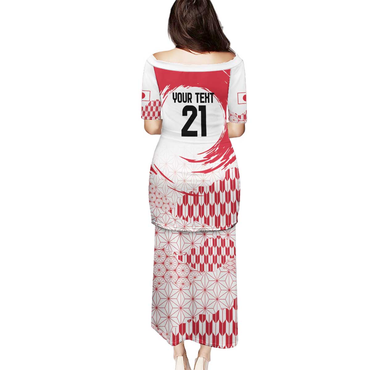 Custom Japan Sevens Family Matching Puletasi and Hawaiian Shirt Japanese Rising Sun with Hemp Leaf Pattern - Wonder Print Shop