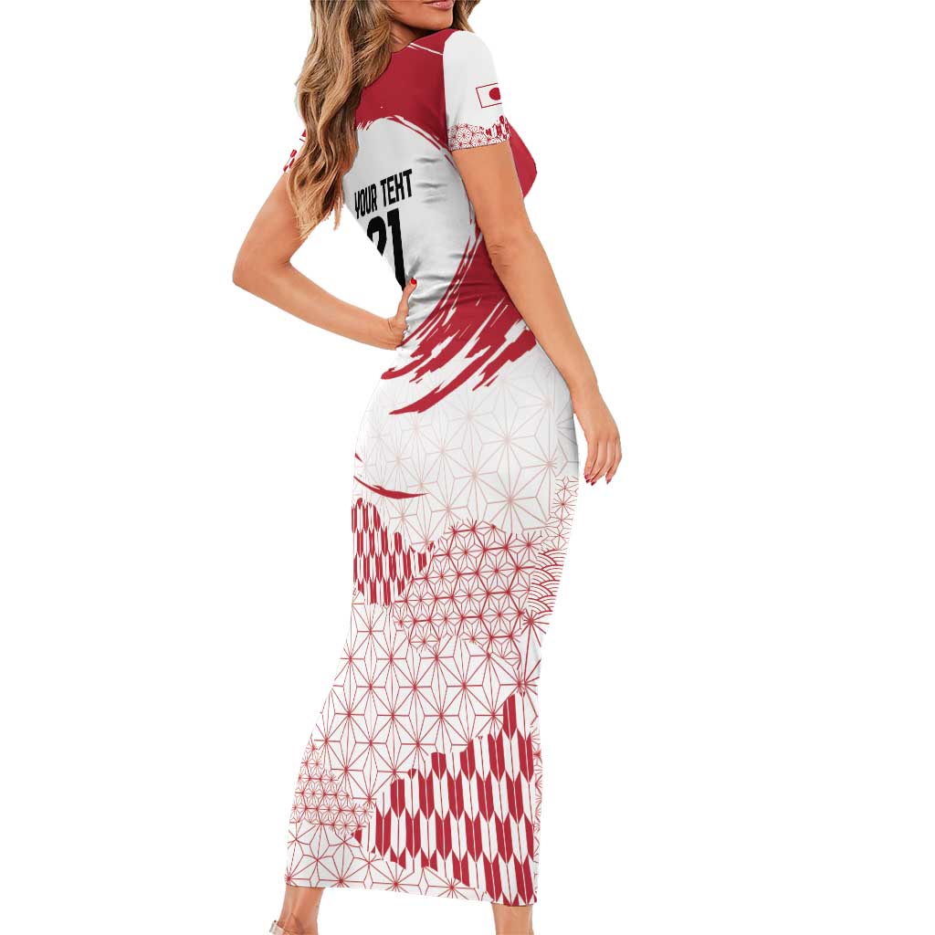 Custom Japan Sevens Family Matching Short Sleeve Bodycon Dress and Hawaiian Shirt Japanese Rising Sun with Hemp Leaf Pattern - Wonder Print Shop