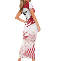 Custom Japan Sevens Family Matching Short Sleeve Bodycon Dress and Hawaiian Shirt Japanese Rising Sun with Hemp Leaf Pattern - Wonder Print Shop