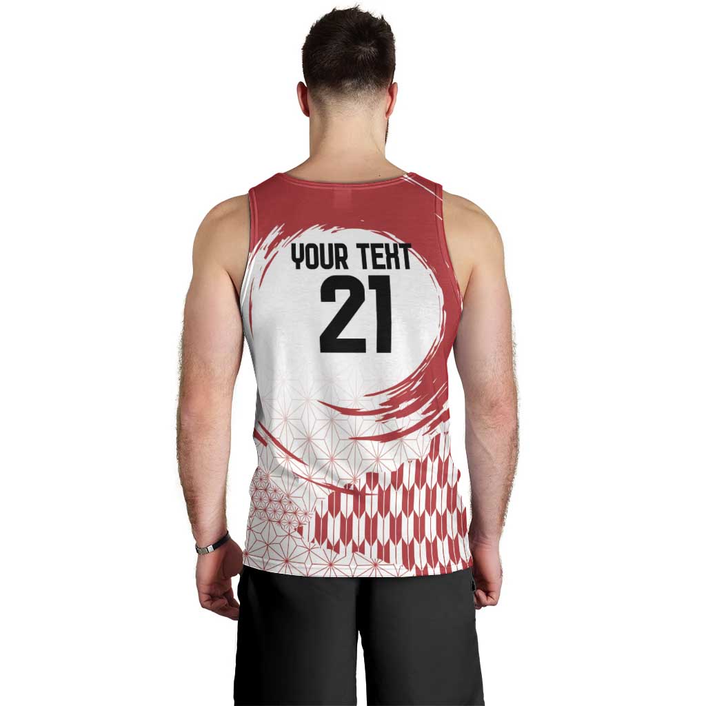 Custom Japan Sevens Men Tank Top Japanese Rising Sun with Hemp Leaf Pattern - Wonder Print Shop
