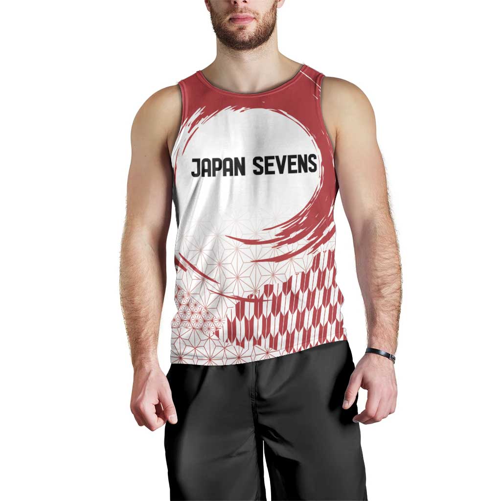 Custom Japan Sevens Men Tank Top Japanese Rising Sun with Hemp Leaf Pattern - Wonder Print Shop