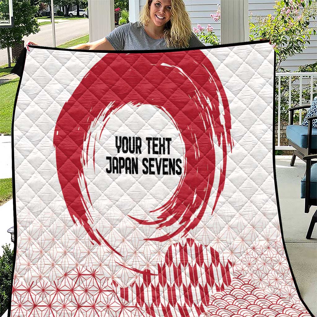 Custom Japan Sevens Quilt Japanese Rising Sun with Hemp Leaf Pattern - Wonder Print Shop