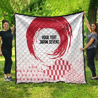 Custom Japan Sevens Quilt Japanese Rising Sun with Hemp Leaf Pattern - Wonder Print Shop