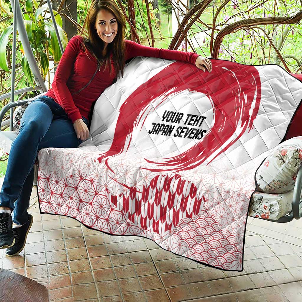 Custom Japan Sevens Quilt Japanese Rising Sun with Hemp Leaf Pattern - Wonder Print Shop