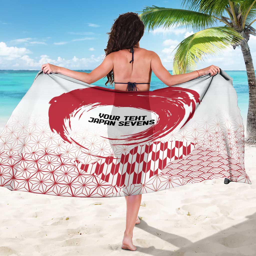 Custom Japan Sevens Sarong Japanese Rising Sun with Hemp Leaf Pattern - Wonder Print Shop