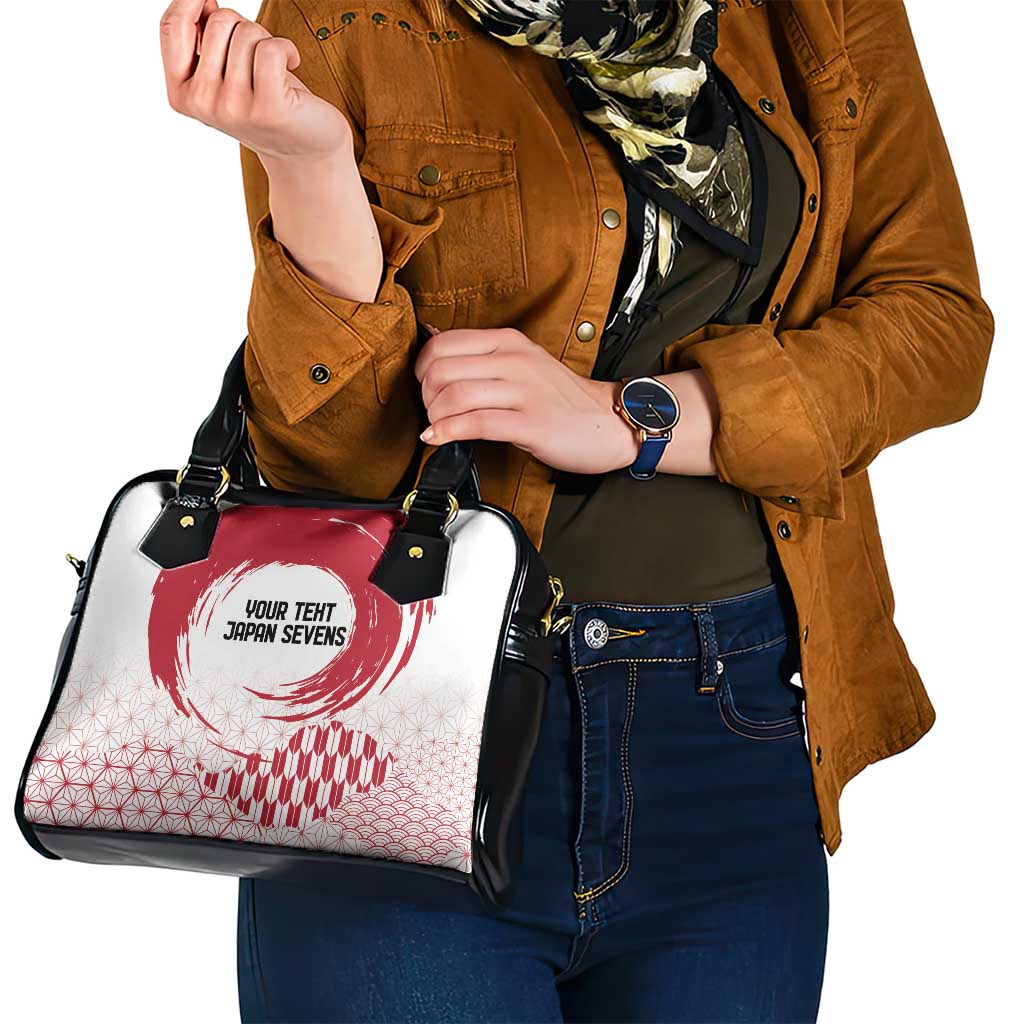 Custom Japan Sevens Shoulder Handbag Japanese Rising Sun with Hemp Leaf Pattern