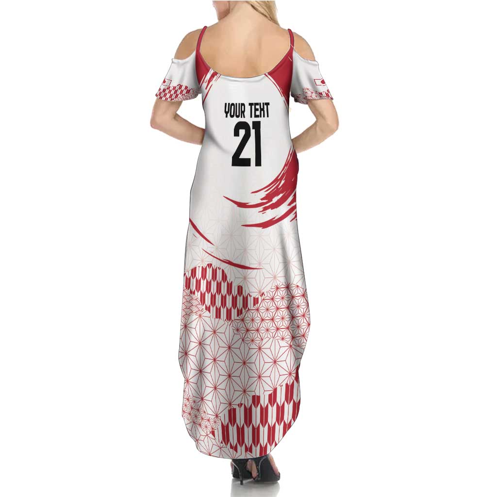 Custom Japan Sevens Summer Maxi Dress Japanese Rising Sun with Hemp Leaf Pattern - Wonder Print Shop