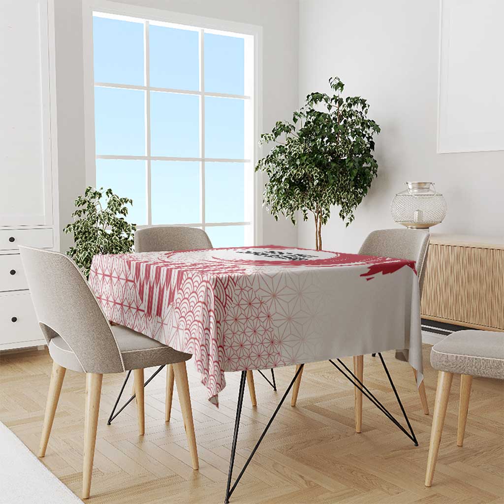 Custom Japan Sevens Tablecloth Japanese Rising Sun with Hemp Leaf Pattern - Wonder Print Shop