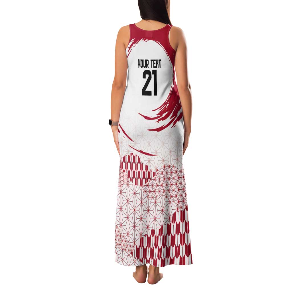 Custom Japan Sevens Tank Maxi Dress Japanese Rising Sun with Hemp Leaf Pattern - Wonder Print Shop