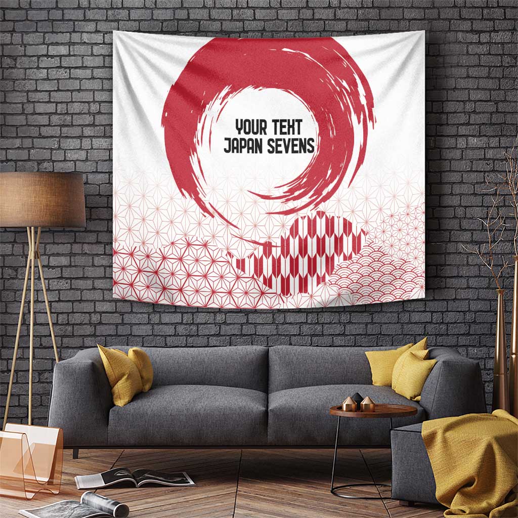 Custom Japan Sevens Tapestry Japanese Rising Sun with Hemp Leaf Pattern - Wonder Print Shop