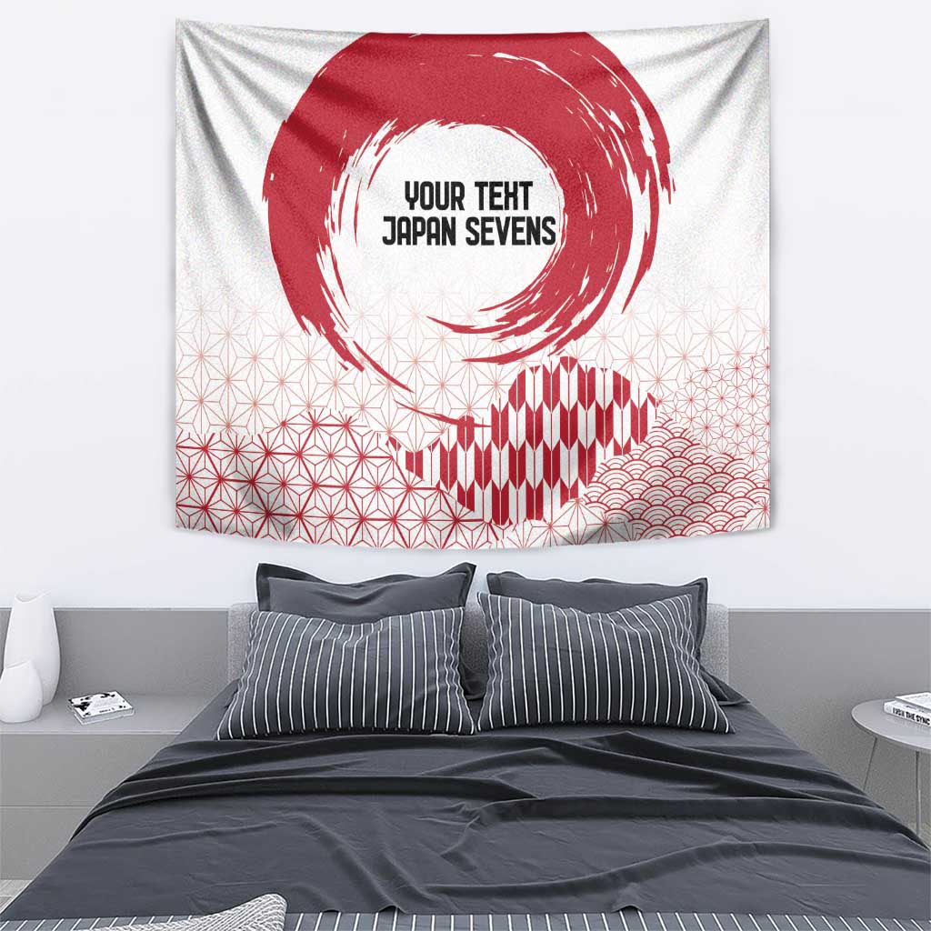 Custom Japan Sevens Tapestry Japanese Rising Sun with Hemp Leaf Pattern - Wonder Print Shop