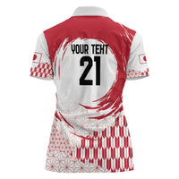 Custom Japan Sevens Women Polo Shirt Japanese Rising Sun with Hemp Leaf Pattern - Wonder Print Shop