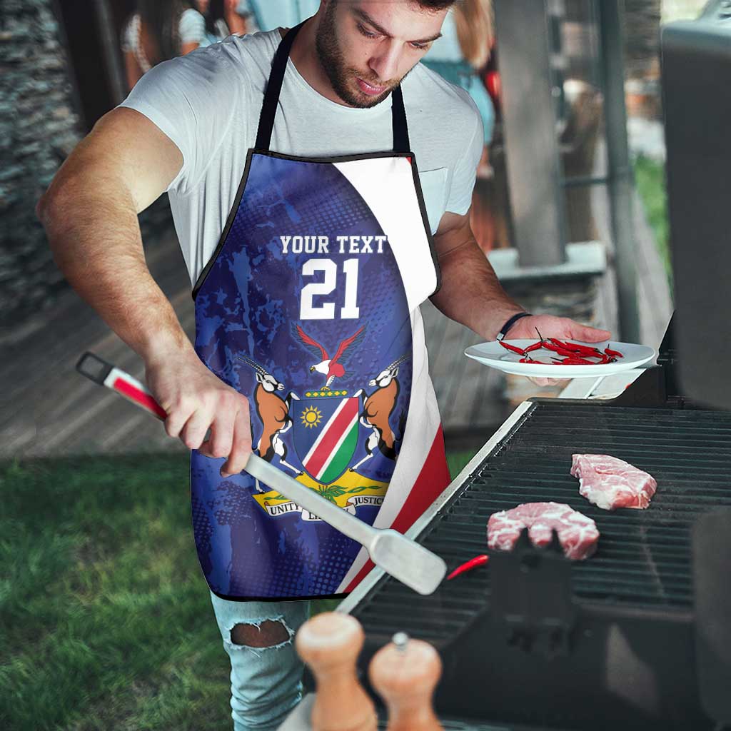 Namibia Cricket Custom Apron Coat of arms Namibian Pattern - Wonder Print Shop