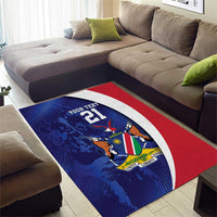 Namibia Cricket Custom Area Rug Coat of arms Namibian Pattern - Wonder Print Shop