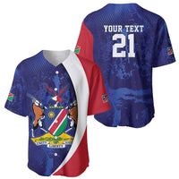 Namibia Cricket Custom Baseball Jersey Coat of arms Namibian Pattern - Wonder Print Shop