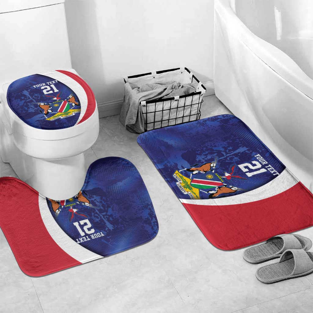 Namibia Cricket Custom Bathroom Set Coat of arms Namibian Pattern - Wonder Print Shop