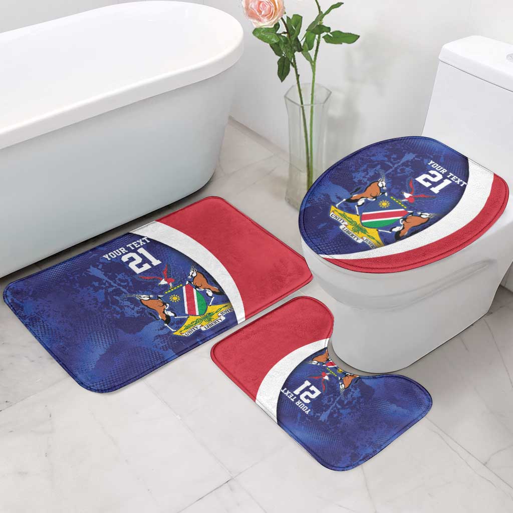 Namibia Cricket Custom Bathroom Set Coat of arms Namibian Pattern - Wonder Print Shop