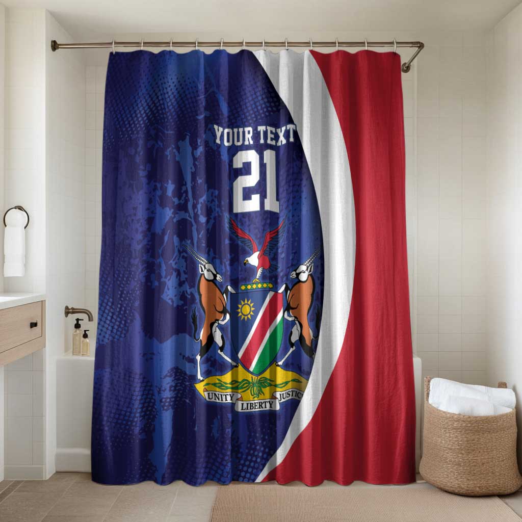 Namibia Cricket Custom Bathroom Set Coat of arms Namibian Pattern - Wonder Print Shop