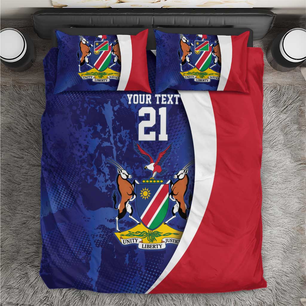 Namibia Cricket Custom Bedding Set Coat of arms Namibian Pattern - Wonder Print Shop