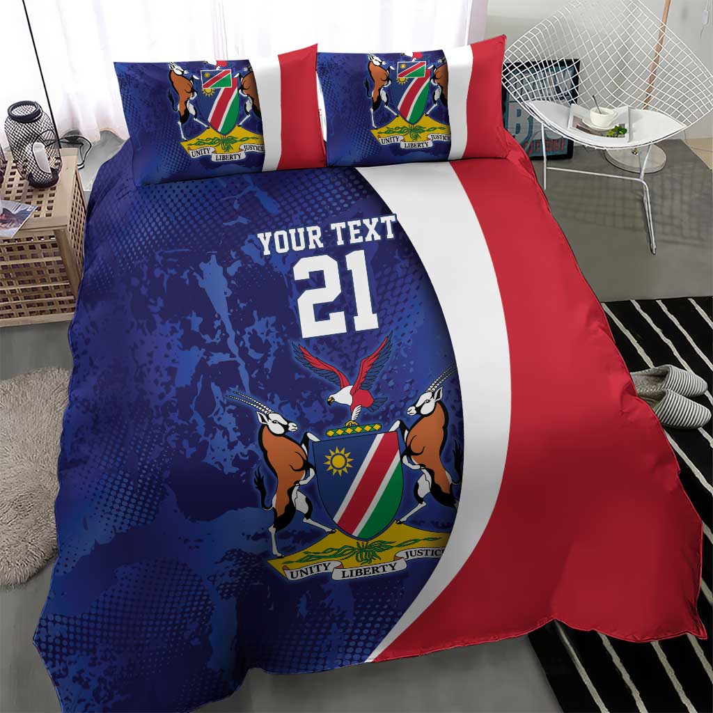 Namibia Cricket Custom Bedding Set Coat of arms Namibian Pattern - Wonder Print Shop
