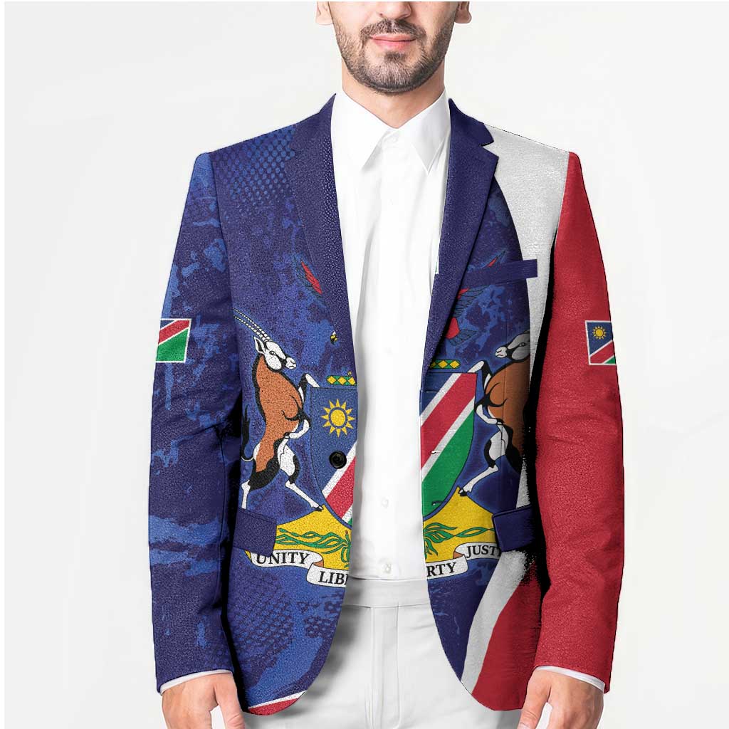 Namibia Cricket Custom Blazer Coat of arms Namibian Pattern - Wonder Print Shop