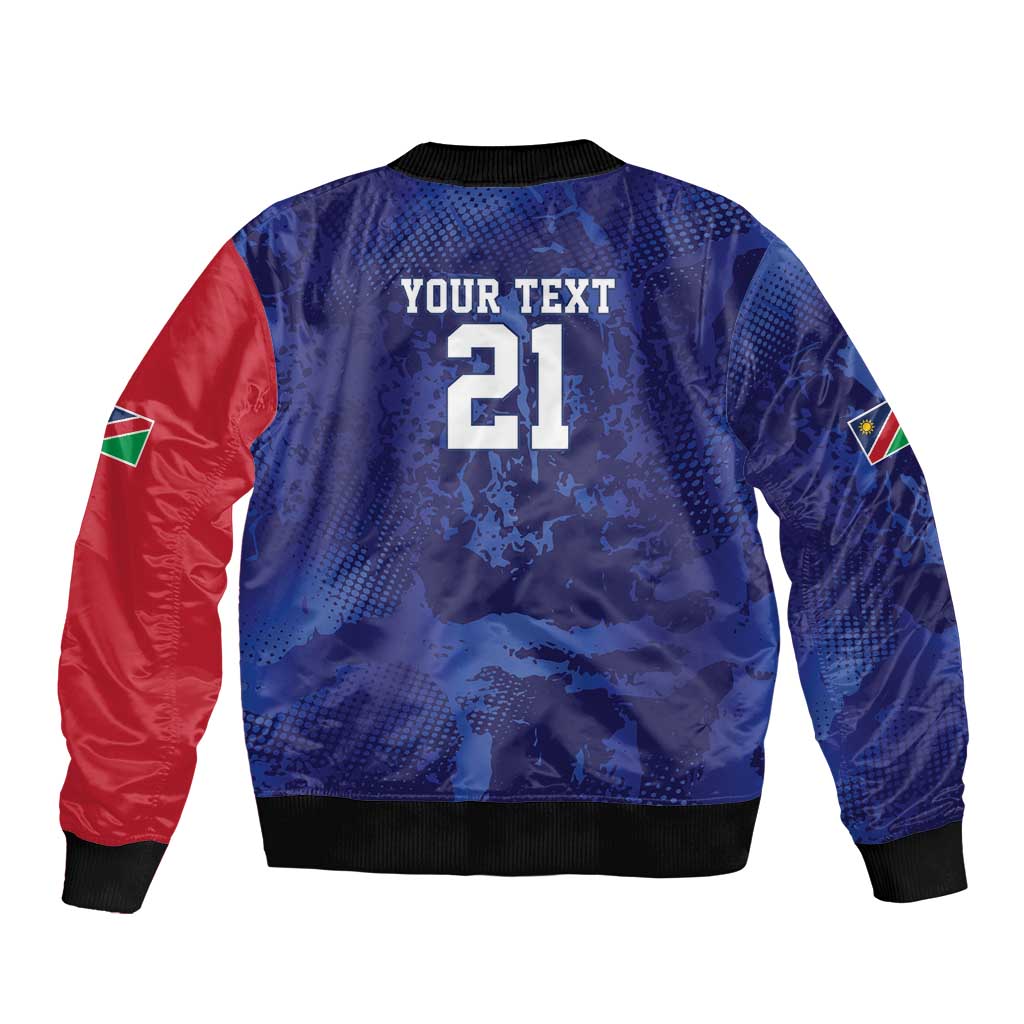 Namibia Cricket Custom Bomber Jacket Coat of arms Namibian Pattern - Wonder Print Shop