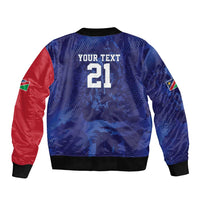Namibia Cricket Custom Bomber Jacket Coat of arms Namibian Pattern - Wonder Print Shop