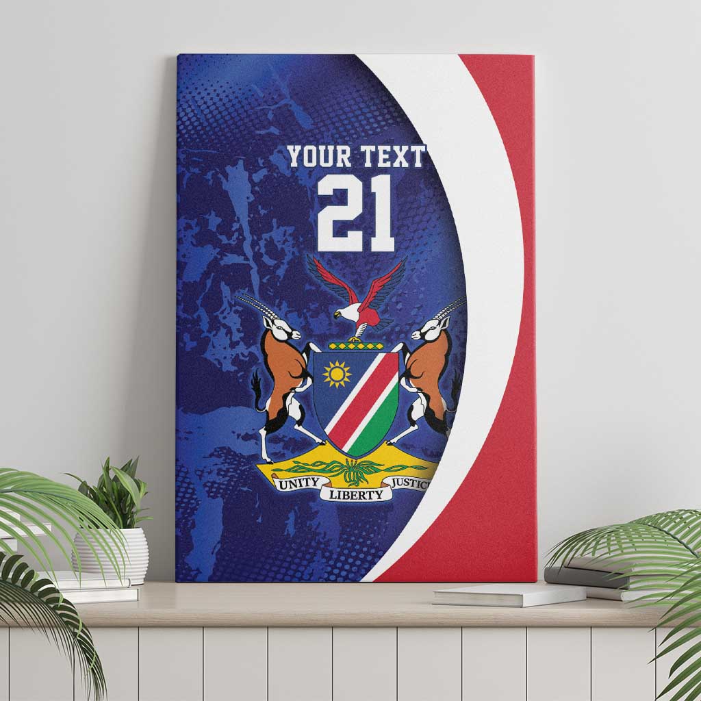 Namibia Cricket Custom Canvas Wall Art Coat of arms Namibian Pattern - Wonder Print Shop