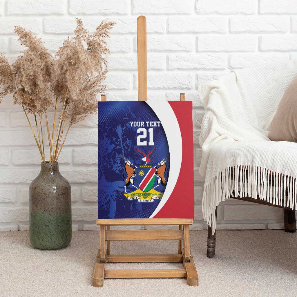 Namibia Cricket Custom Canvas Wall Art Coat of arms Namibian Pattern - Wonder Print Shop