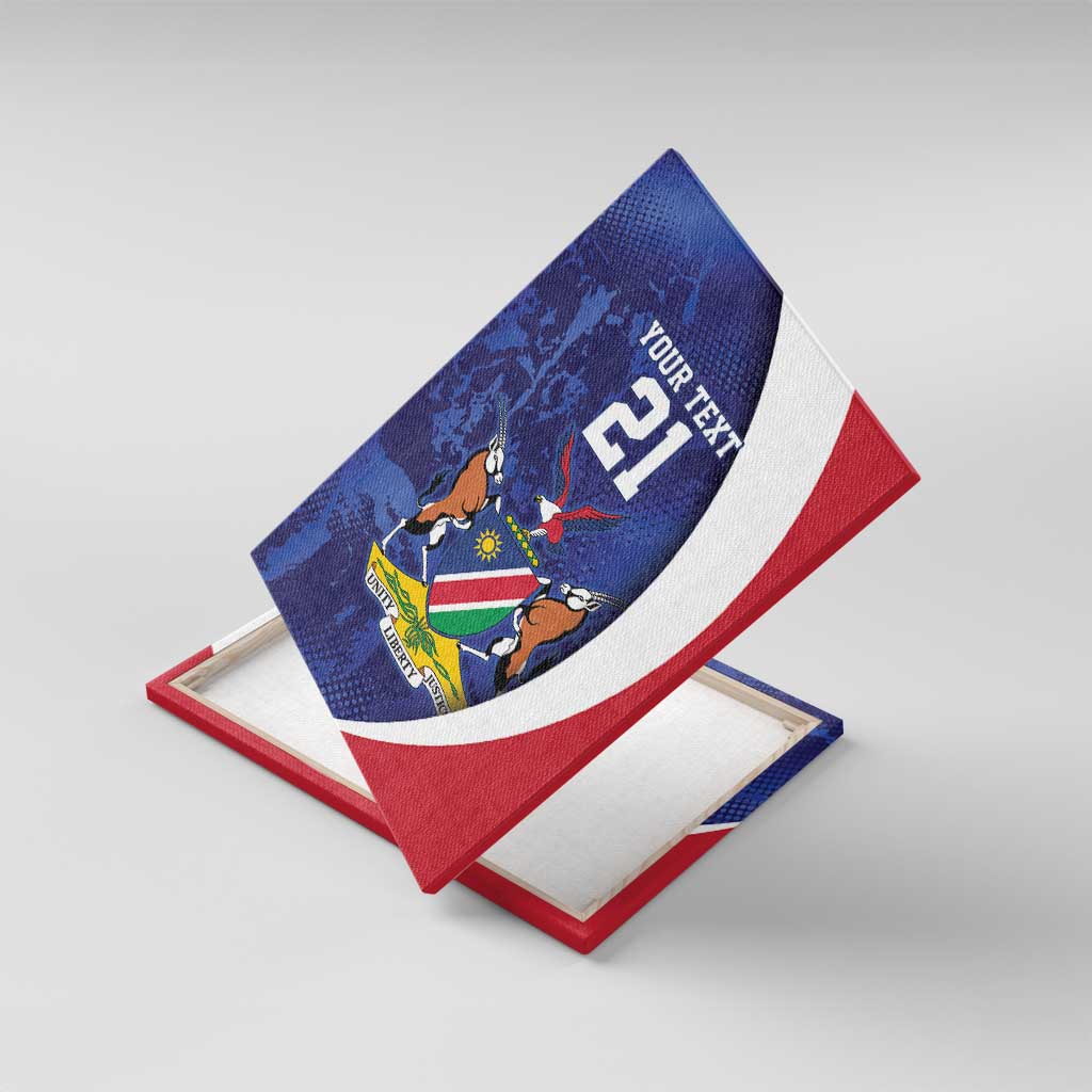 Namibia Cricket Custom Canvas Wall Art Coat of arms Namibian Pattern - Wonder Print Shop