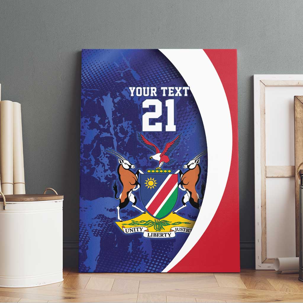 Namibia Cricket Custom Canvas Wall Art Coat of arms Namibian Pattern - Wonder Print Shop