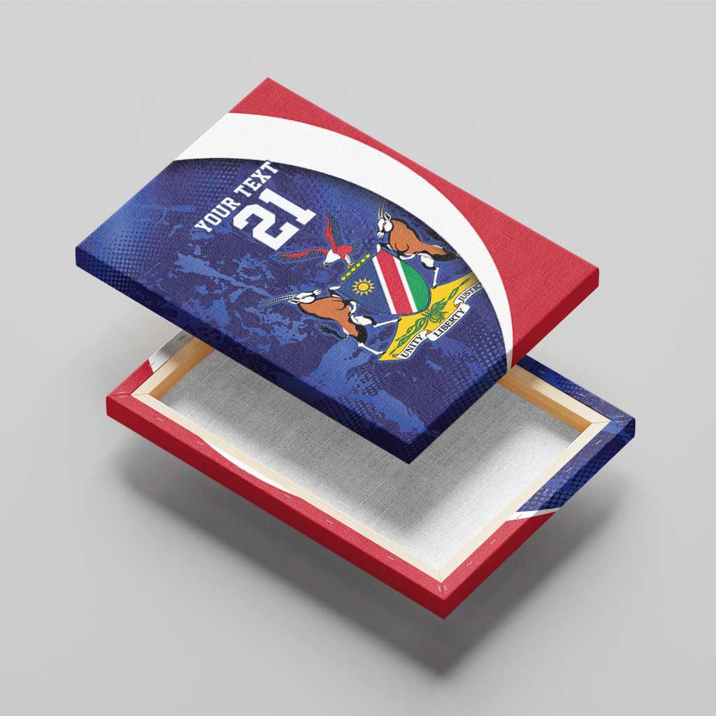 Namibia Cricket Custom Canvas Wall Art Coat of arms Namibian Pattern - Wonder Print Shop