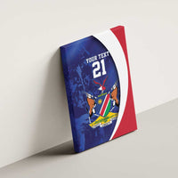 Namibia Cricket Custom Canvas Wall Art Coat of arms Namibian Pattern - Wonder Print Shop