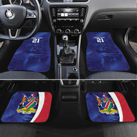 Namibia Cricket Custom Car Mats Coat of arms Namibian Pattern - Wonder Print Shop