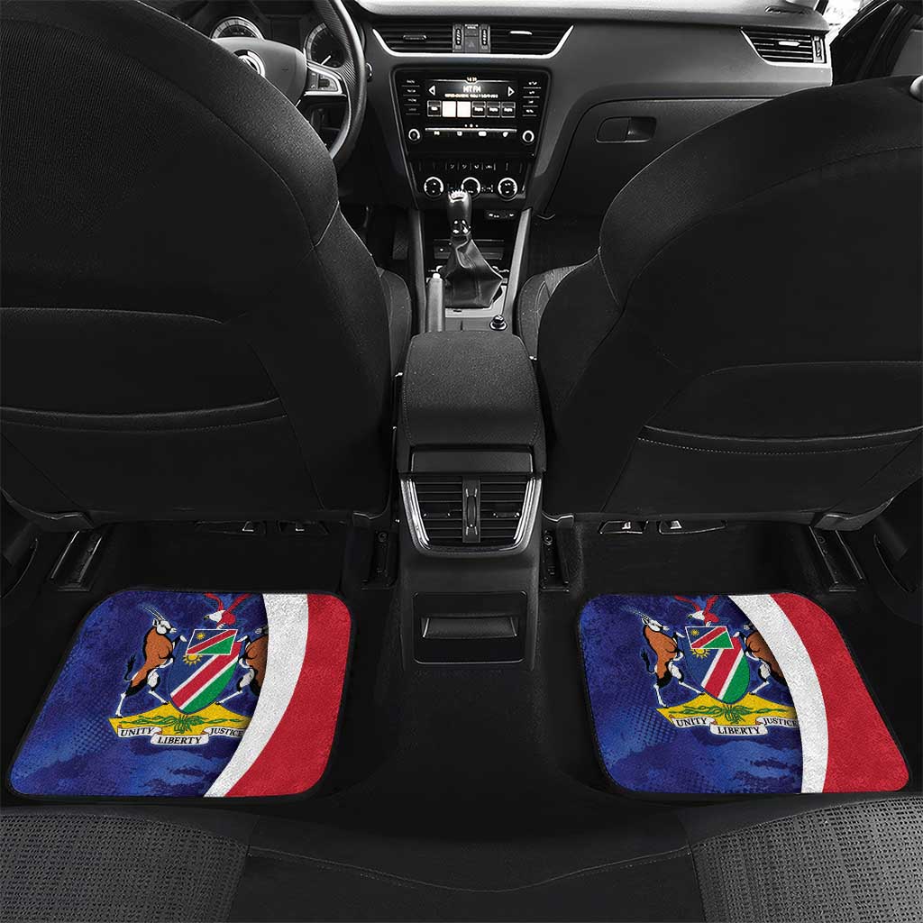 Namibia Cricket Custom Car Mats Coat of arms Namibian Pattern - Wonder Print Shop