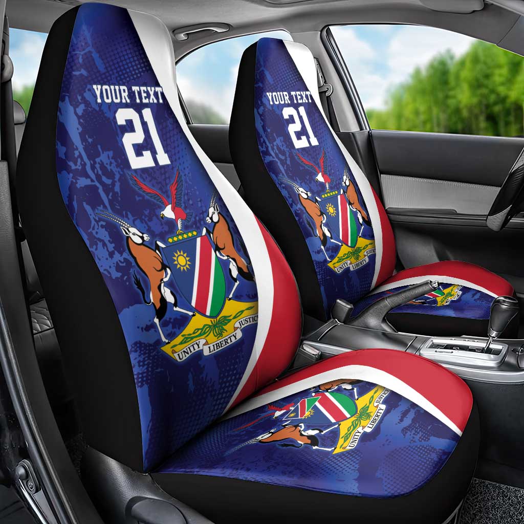 Namibia Cricket Custom Car Seat Cover Coat of arms Namibian Pattern - Wonder Print Shop
