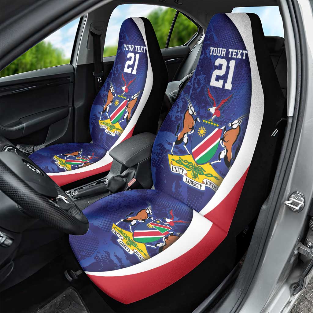Namibia Cricket Custom Car Seat Cover Coat of arms Namibian Pattern - Wonder Print Shop